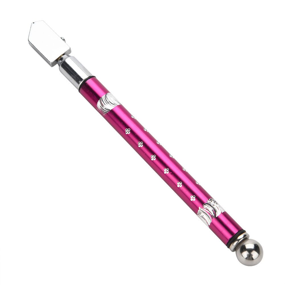 Portable Handheld Wheel Type Glass Cutter with NOn slip Handle for 3~15mm Glass Cutting(Purple)