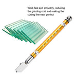 Portable Handheld Wheel Type Glass Cutter with NOn slip Handle for 3~15mm Glass Cutting(Golden)