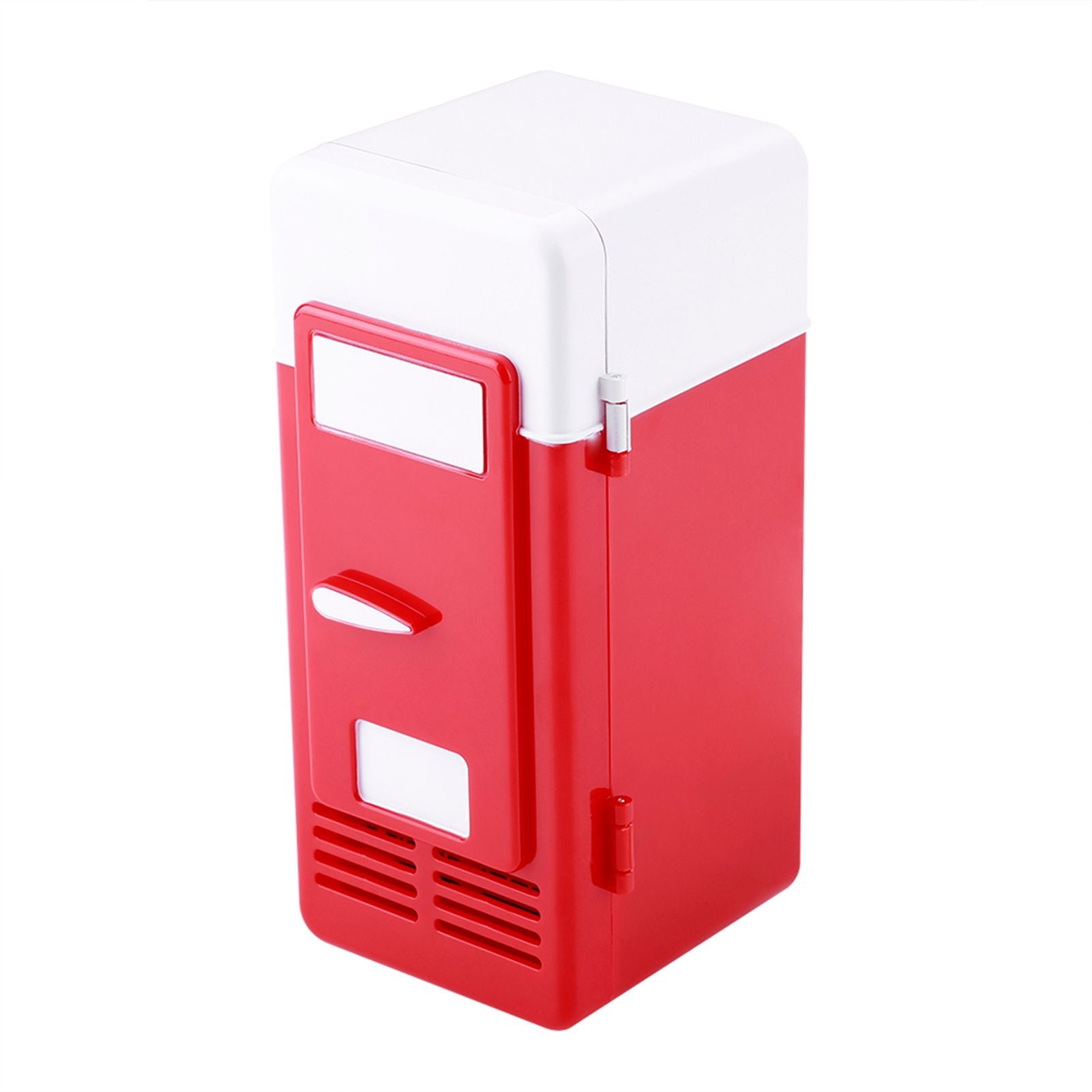 LED Mini USB Refrigerator USB Refrigerator Drinks Beverage Cans Refrigerator and Heater Red