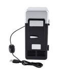 LED Mini USB Refrigerator USB Refrigerator Drinks Beverage Cans Refrigerator and Heater Black