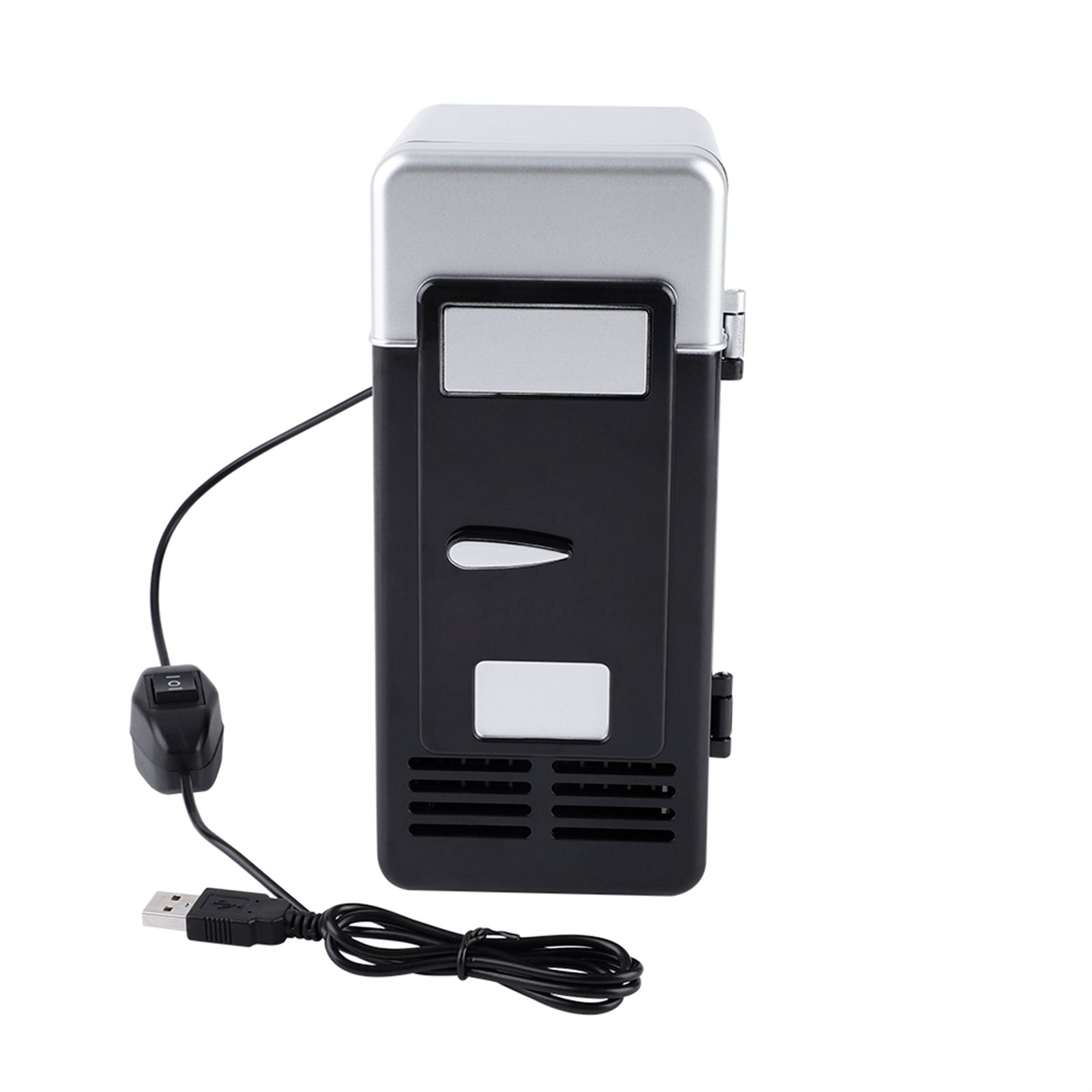 LED Mini USB Refrigerator USB Refrigerator Drinks Beverage Cans Refrigerator and Heater Black