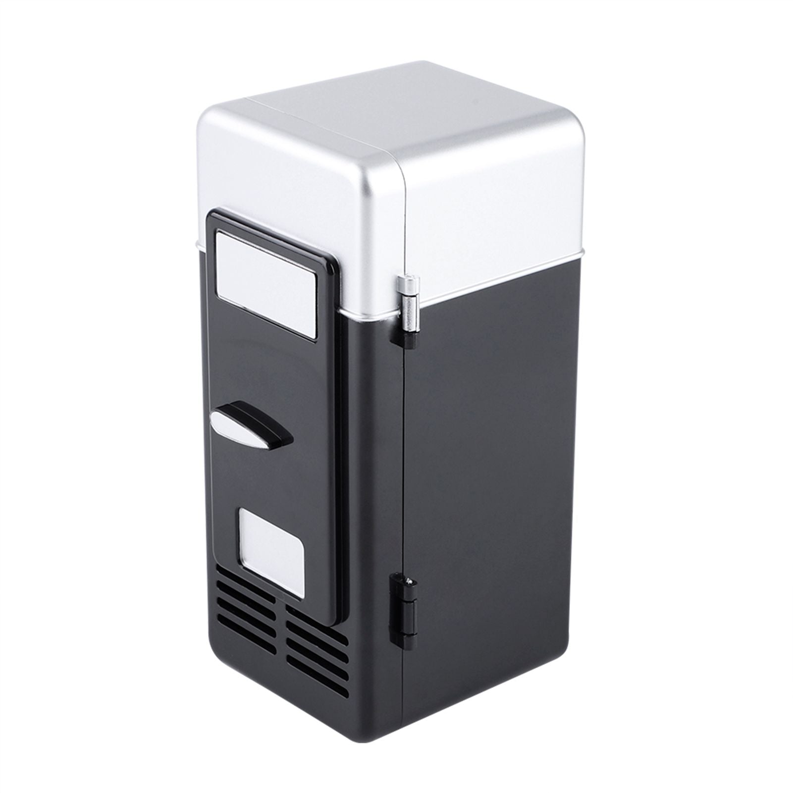 LED Mini USB Refrigerator USB Refrigerator Drinks Beverage Cans Refrigerator and Heater Black
