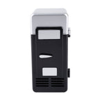 LED Mini USB Refrigerator USB Refrigerator Drinks Beverage Cans Refrigerator and Heater Black