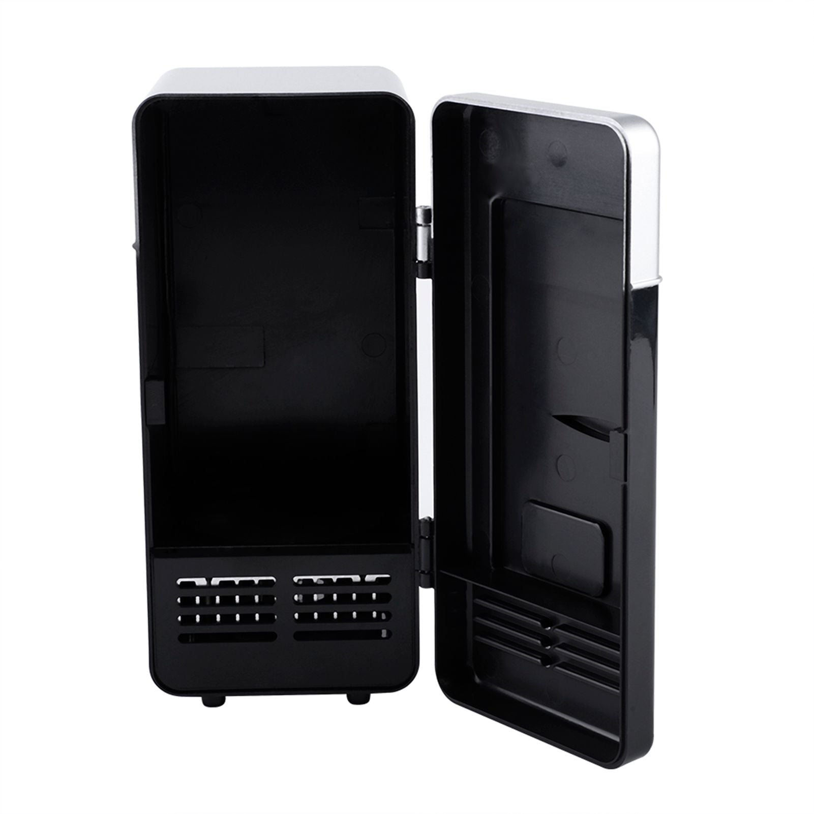 LED Mini USB Refrigerator USB Refrigerator Drinks Beverage Cans Refrigerator and Heater Black
