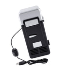 LED Mini USB Refrigerator USB Refrigerator Drinks Beverage Cans Refrigerator and Heater Black