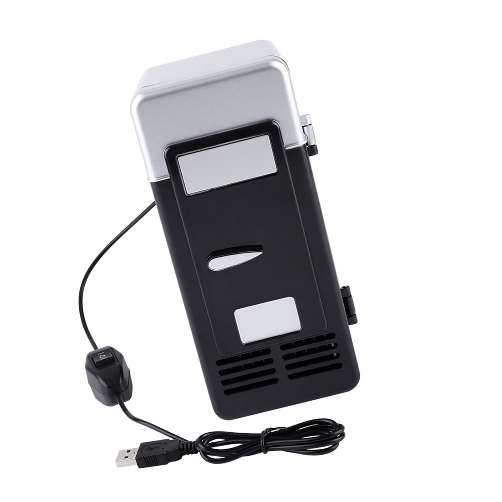 LED Mini USB Refrigerator USB Refrigerator Drinks Beverage Cans Refrigerator and Heater Black