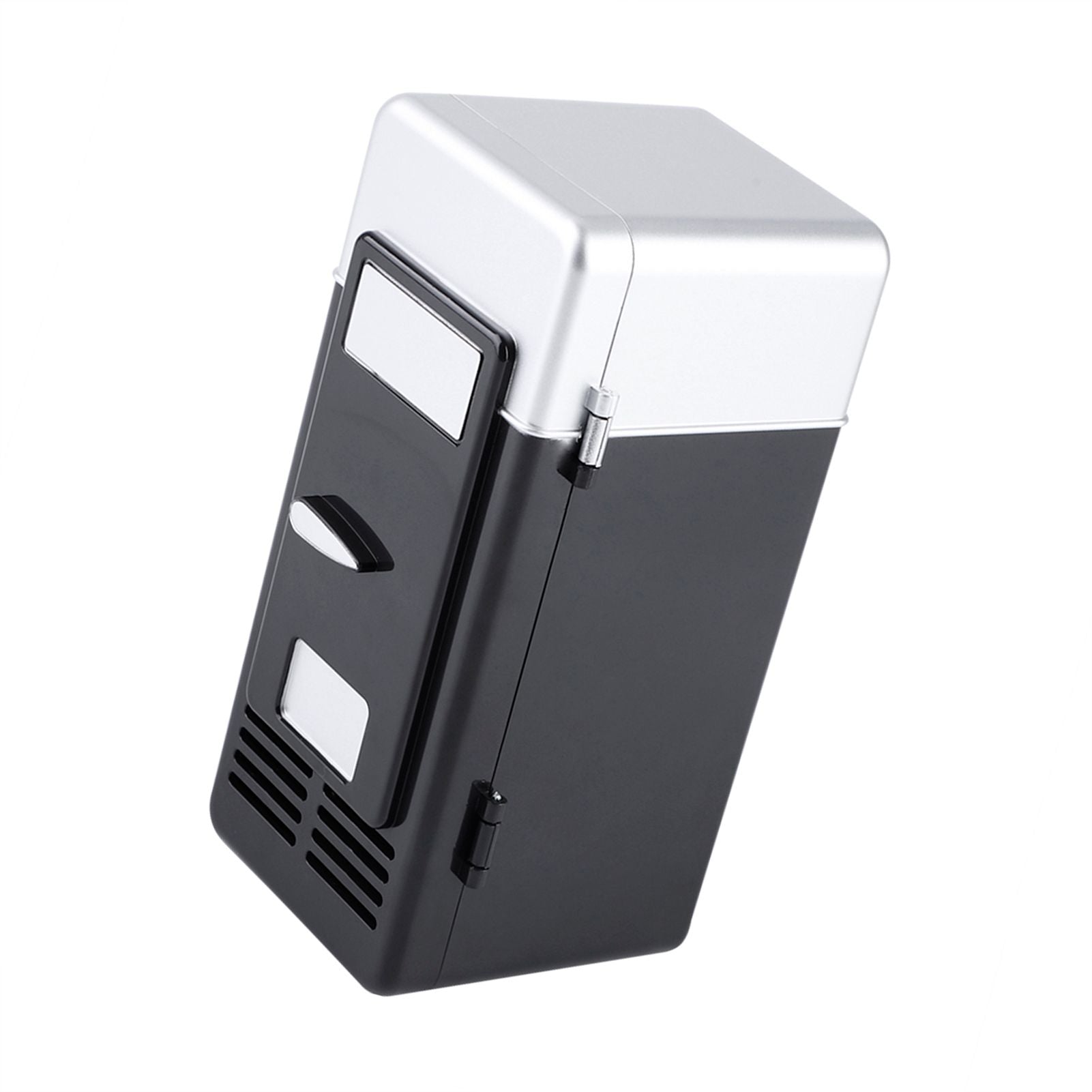 LED Mini USB Refrigerator USB Refrigerator Drinks Beverage Cans Refrigerator and Heater Black
