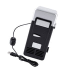 LED Mini USB Refrigerator USB Refrigerator Drinks Beverage Cans Refrigerator and Heater Black