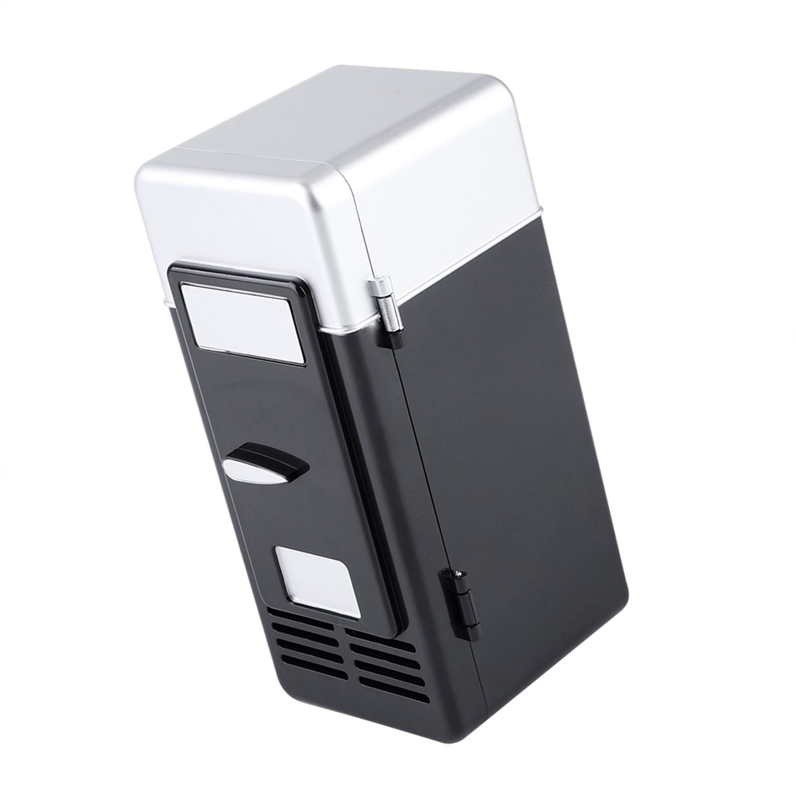 LED Mini USB Refrigerator USB Refrigerator Drinks Beverage Cans Refrigerator and Heater Black