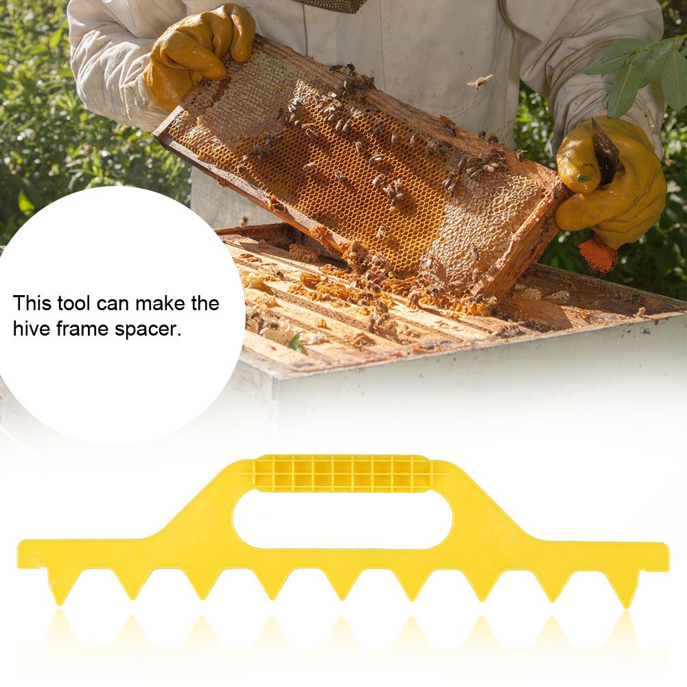 Bee Hive Frame Spcing Tool Spacer Beekeeping Accessories Yellow 8 Frame