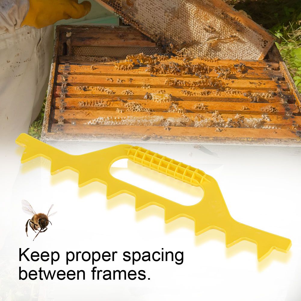 Bee Hive Frame Spcing Tool Spacer Beekeeping Accessories Yellow 8 Frame