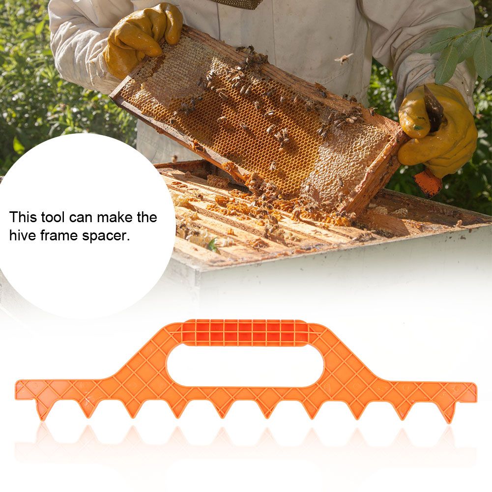 Bee Hive Frame Spcing Tool Spacer Beekeeping Accessories Orange 9 Frame