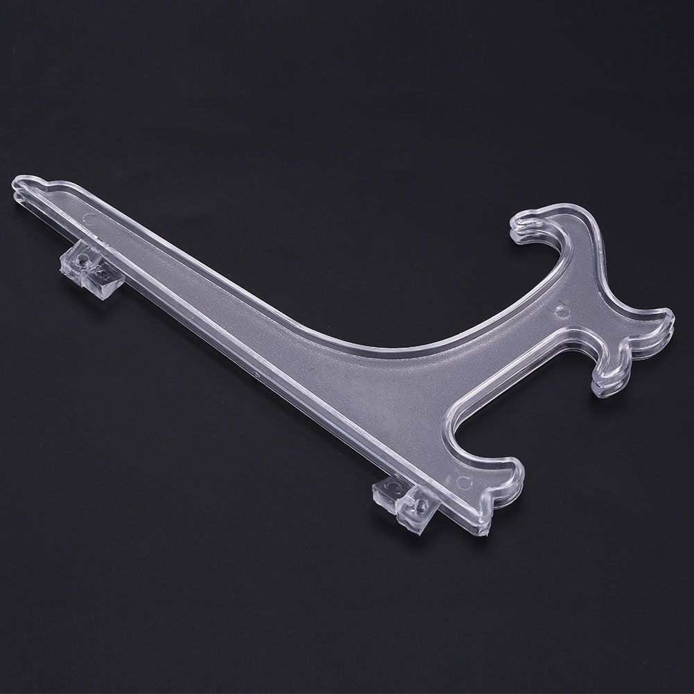 10pcs Folding White Plastic Plate Holders Dish Picture Frame Decorative Display Stand Rack