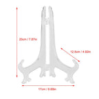 10pcs Folding White Plastic Plate Holders Dish Picture Frame Decorative Display Stand Rack