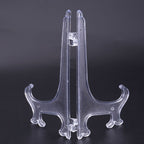 10pcs Folding White Plastic Plate Holders Dish Picture Frame Decorative Display Stand Rack