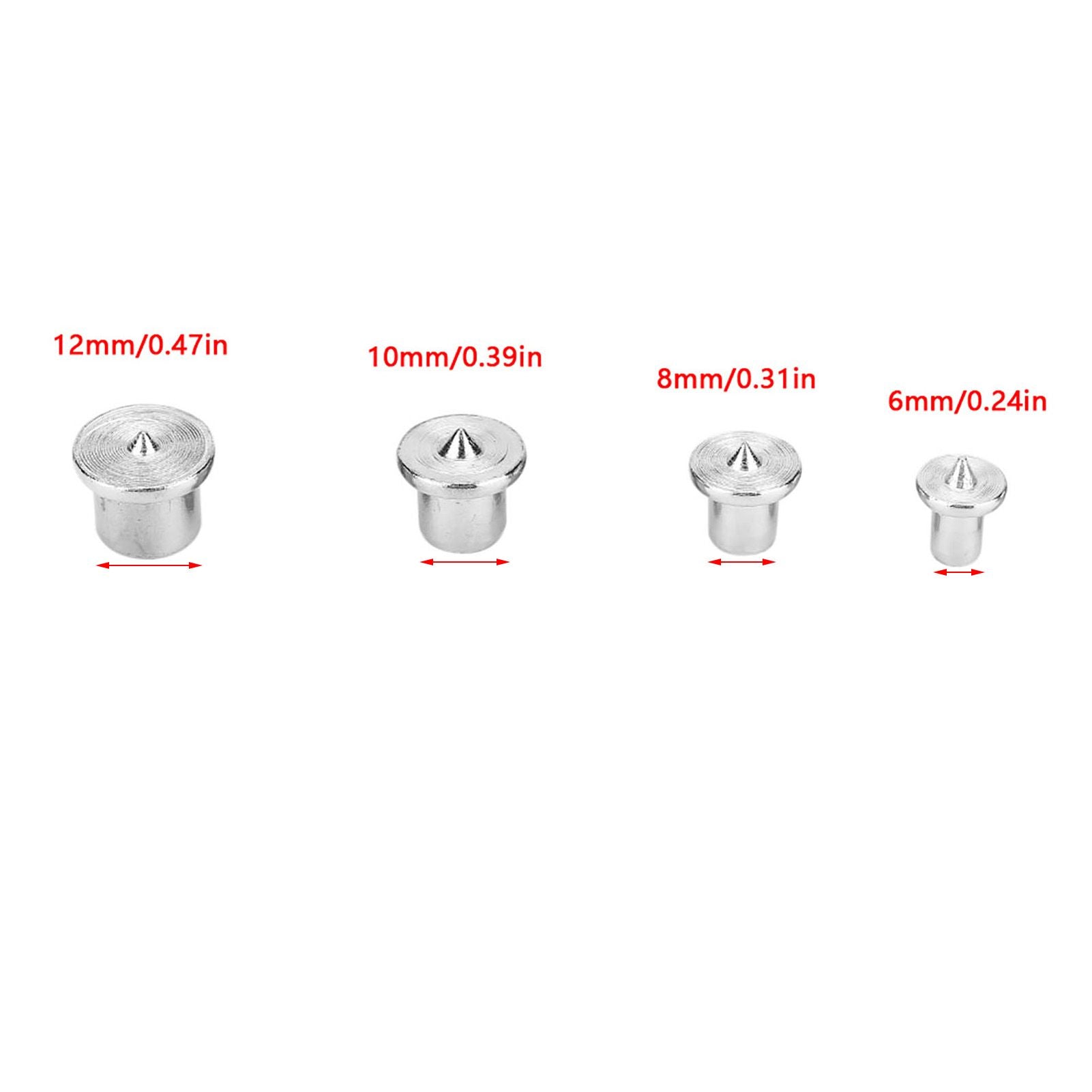 8pcs Woodworking Dowel Centers Tenon Alignment Tool Points Marker 6/8/10/12mm (Solid)