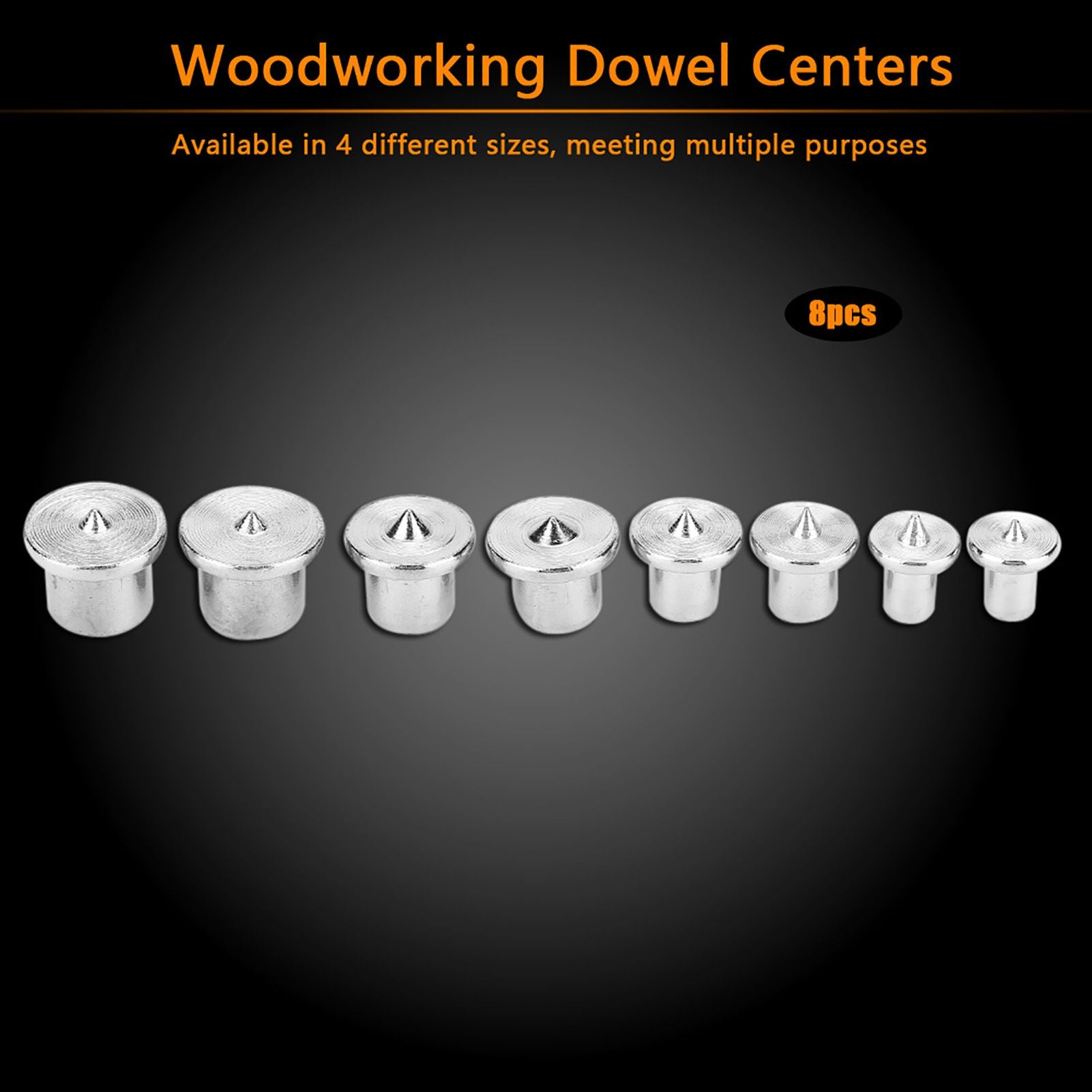 8pcs Woodworking Dowel Centers Tenon Alignment Tool Points Marker 6/8/10/12mm (Hollow)