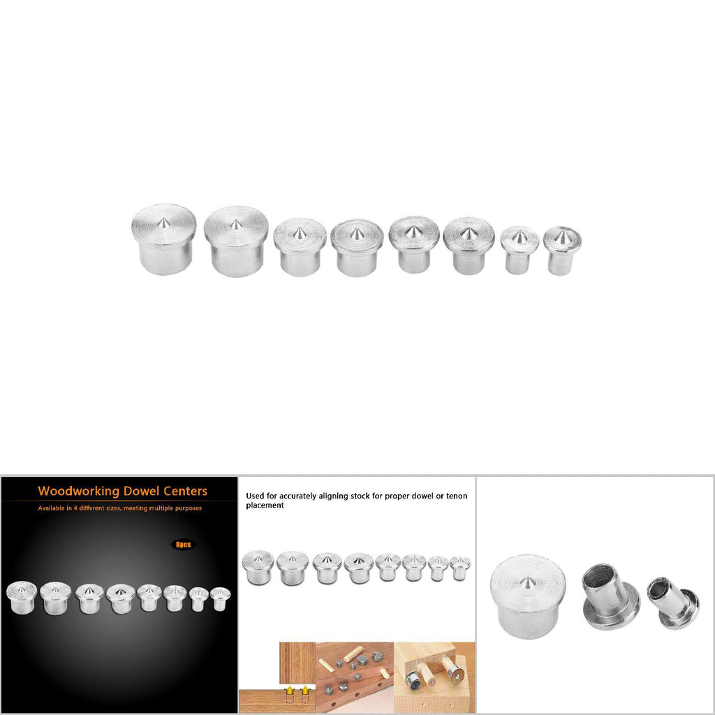 8pcs Woodworking Dowel Centers Tenon Alignment Tool Points Marker 6/8/10/12mm (Hollow)