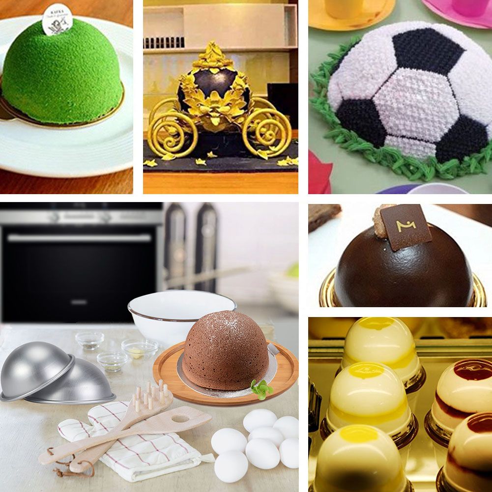 9cm Semicircle Mold Aluminum Hemisphere Chiffon Cake Pan Bikini Cake Dessert Pudding Baking Mou