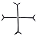 Elastic Crisscross Bed Mattress Sheet Straps Clips Triangle Grippers Holder Fasteners Black