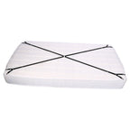 Elastic Crisscross Bed Mattress Sheet Straps Clips Triangle Grippers Holder Fasteners Black