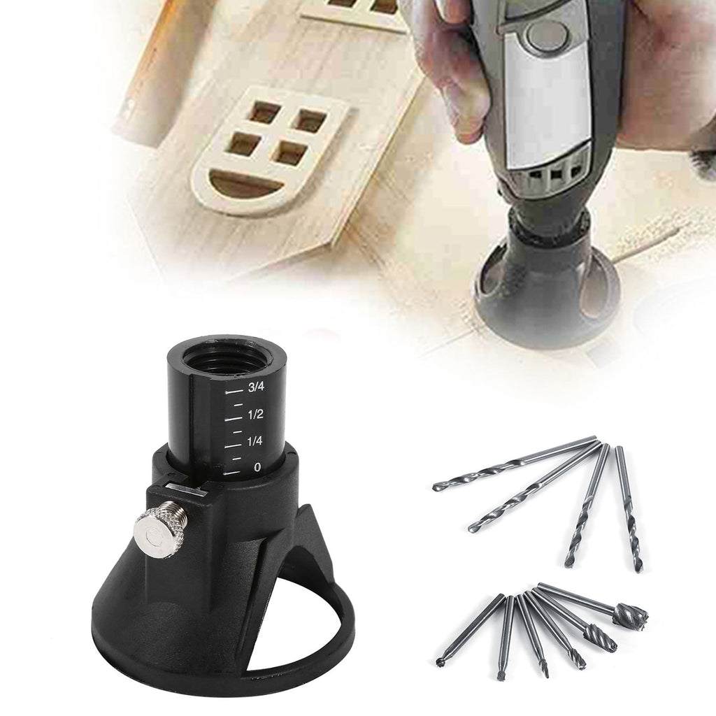4pcs Drill Bits 6pcs HSS Wood Milling Burrs 1pc Drill Carving Rotary Locator Positioner Hot