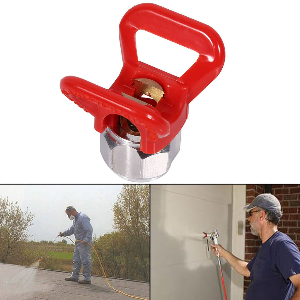 Airless Paint Spray Sprayer Gun Tip Guard Nozzle Seat Replacement Universal Tool Red New