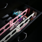 Adjustable Clapboard Home Kitchen Drawer Divider Partition Storage Organizer (Pink)