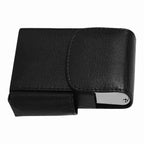 Cigarette Case PU Leather Smoke Tobacco Pouch Lighter Holder Storage Box Container Black
