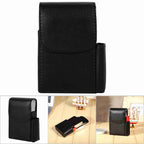 Cigarette Case PU Leather Smoke Tobacco Pouch Lighter Holder Storage Box Container Black