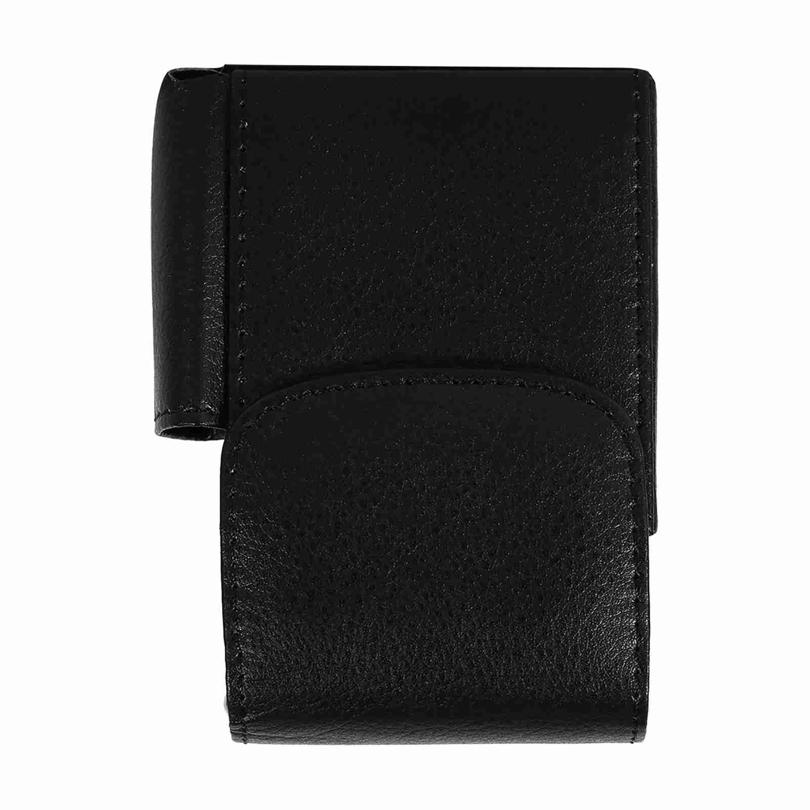 Cigarette Case PU Leather Smoke Tobacco Pouch Lighter Holder Storage Box Container Black