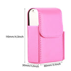 Portable Cigarette Case PU Leather Tobacco Pouch Lighter Holder Storage Box Container Rose Red