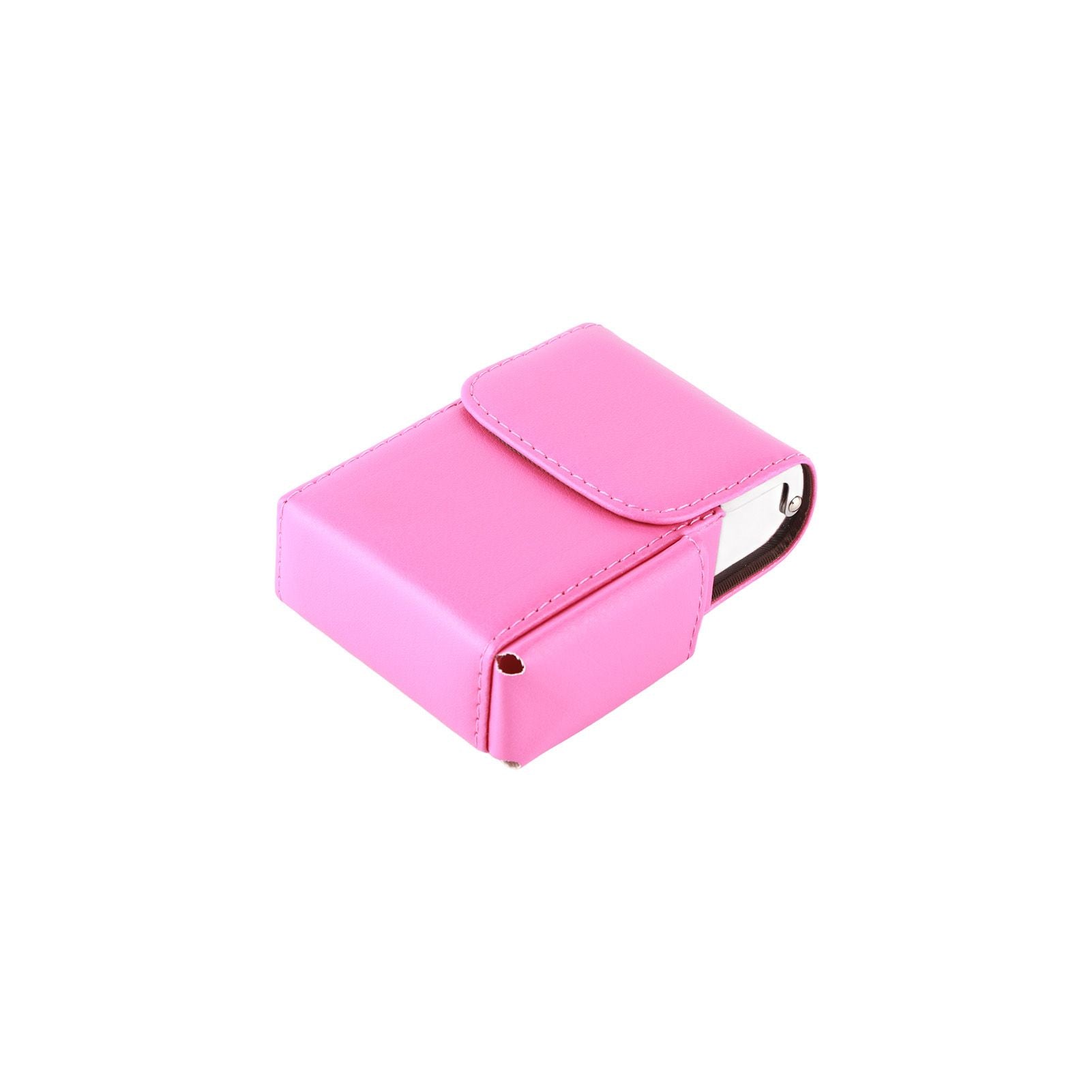 Portable Cigarette Case PU Leather Tobacco Pouch Lighter Holder Storage Box Container Rose Red