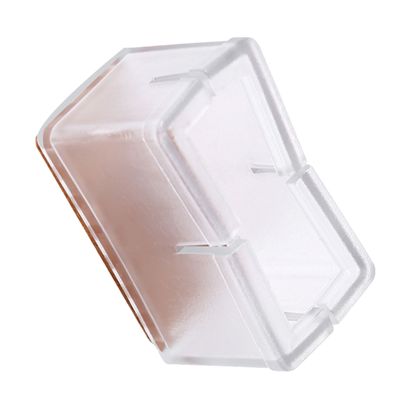 8 Pcs / Set Chair Legs Cover Rectangle Furniture Legs Protector with Rubber Sole(Transparent)