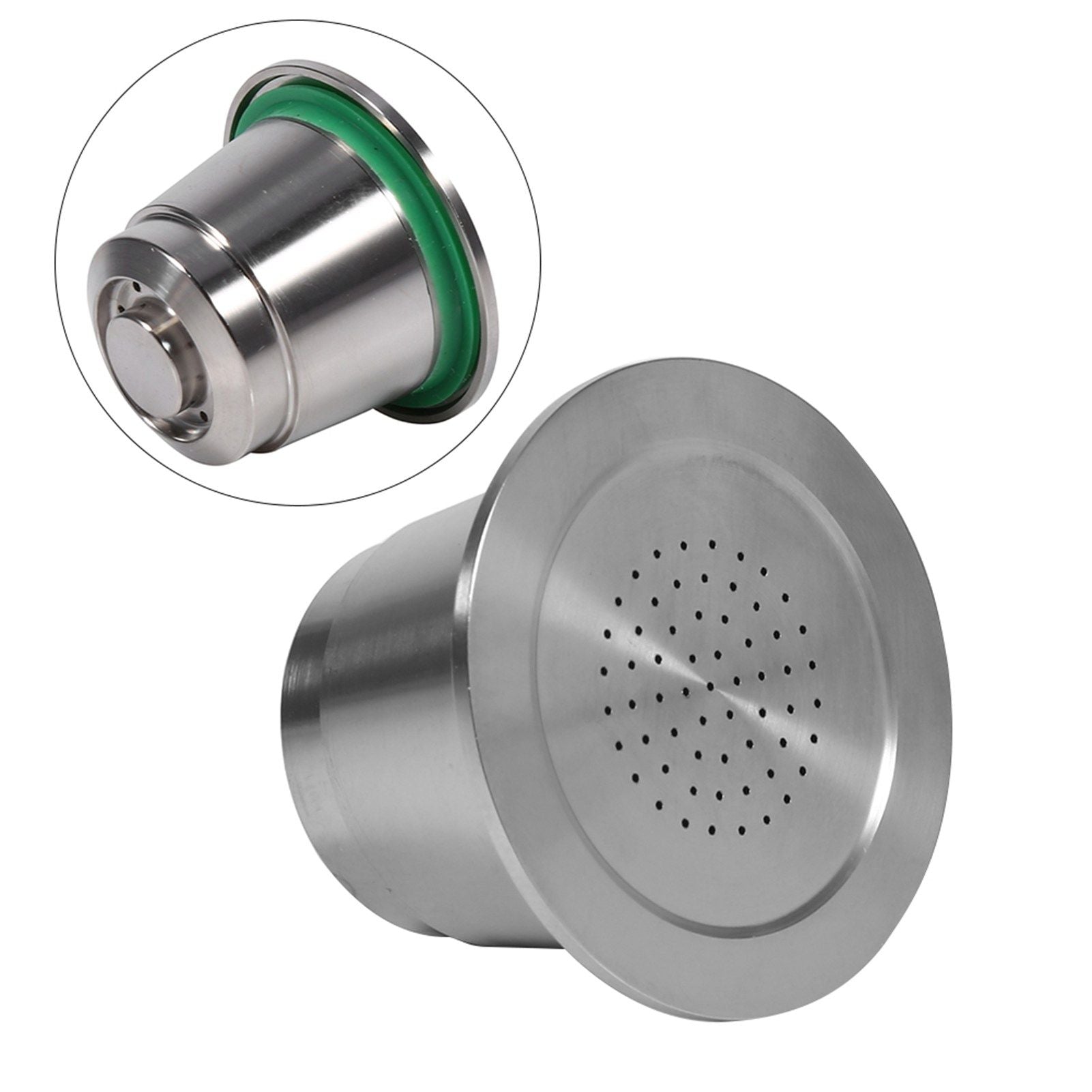 Stainless steel Refillable Reusable Coffee Capsule With Spoon Compatible For Nespresso Machine