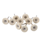 10PCS 25MM Wool Felt Polishing Buffing Drill Grinder Wheel Brushes With Handle For Rotary Tool