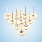 10PCS 25MM Wool Felt Polishing Buffing Drill Grinder Wheel Brushes With Handle For Rotary Tool