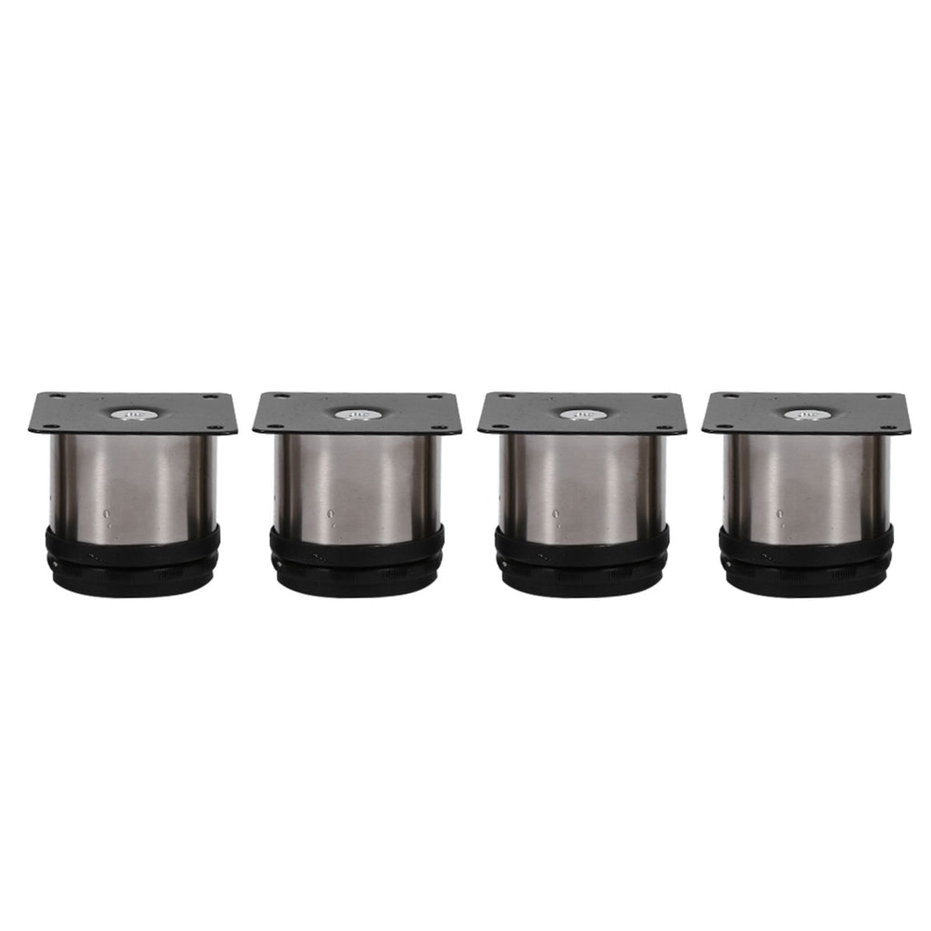 4Pcs Stainless Steel Height Adjustable Feet Cabinet Legs Round Stand Holder 60 X 60mm