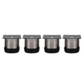 4Pcs Stainless Steel Height Adjustable Feet Cabinet Legs Round Stand Holder 60 X 60mm