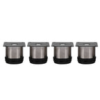4Pcs Stainless Steel Height Adjustable Feet Cabinet Legs Round Stand Holder 60 X 60mm