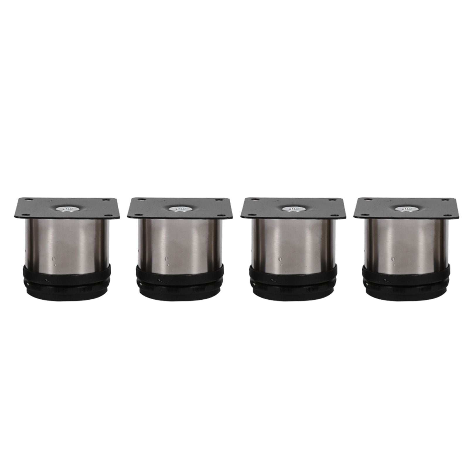 4Pcs Stainless Steel Height Adjustable Feet Cabinet Legs Round Stand Holder 60 X 60mm