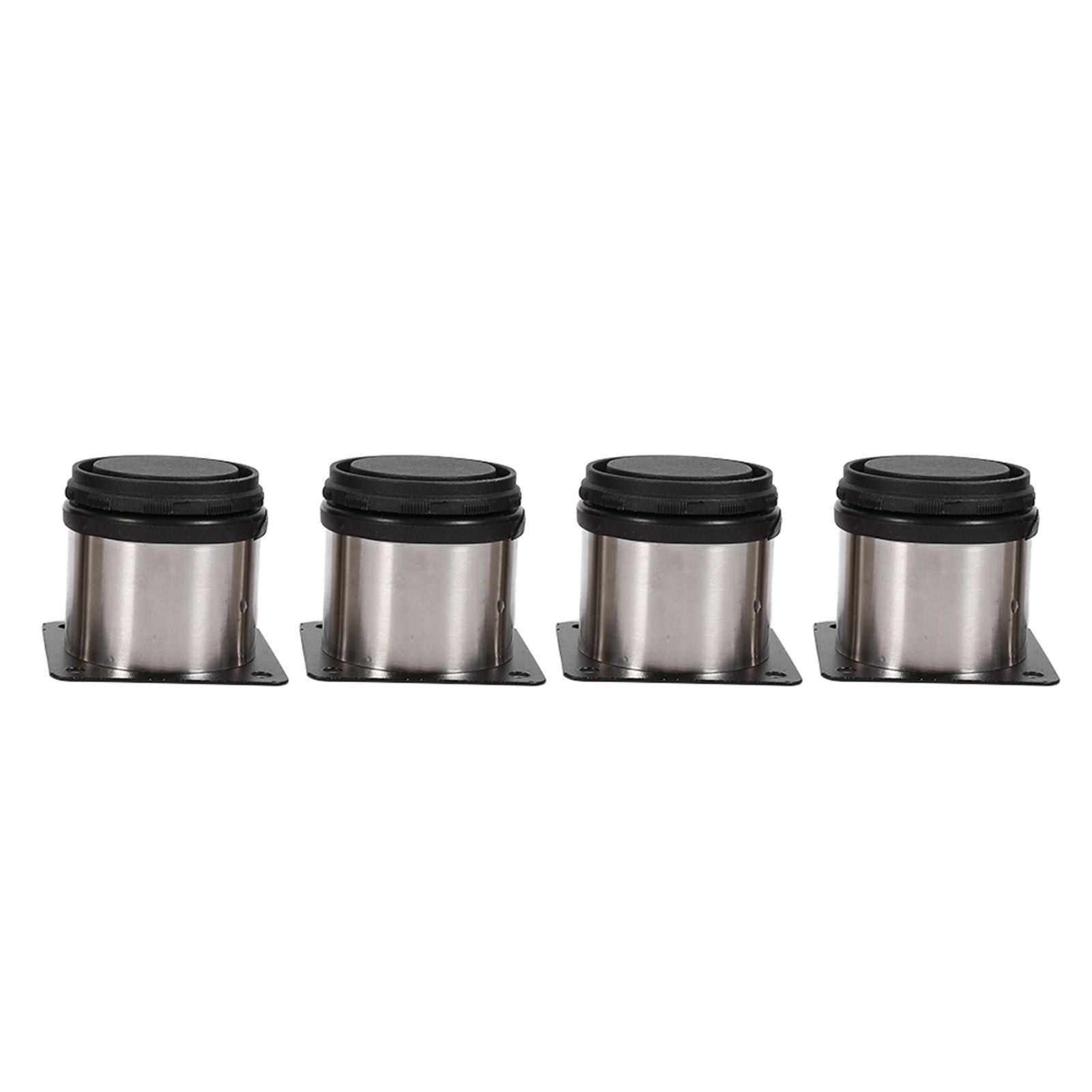 4Pcs Stainless Steel Height Adjustable Feet Cabinet Legs Round Stand Holder 60 X 60mm