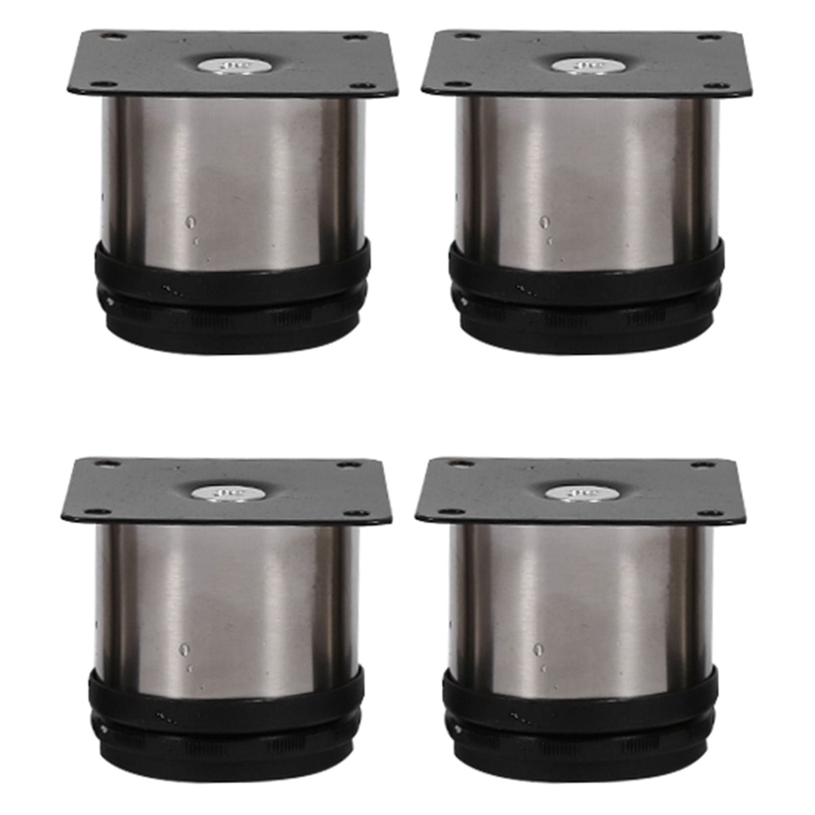 4Pcs Stainless Steel Height Adjustable Feet Cabinet Legs Round Stand Holder 60 X 60mm
