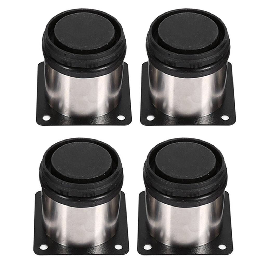 4Pcs Stainless Steel Height Adjustable Feet Cabinet Legs Round Stand Holder 60 X 60mm