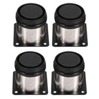 4Pcs Stainless Steel Height Adjustable Feet Cabinet Legs Round Stand Holder 60 X 60mm