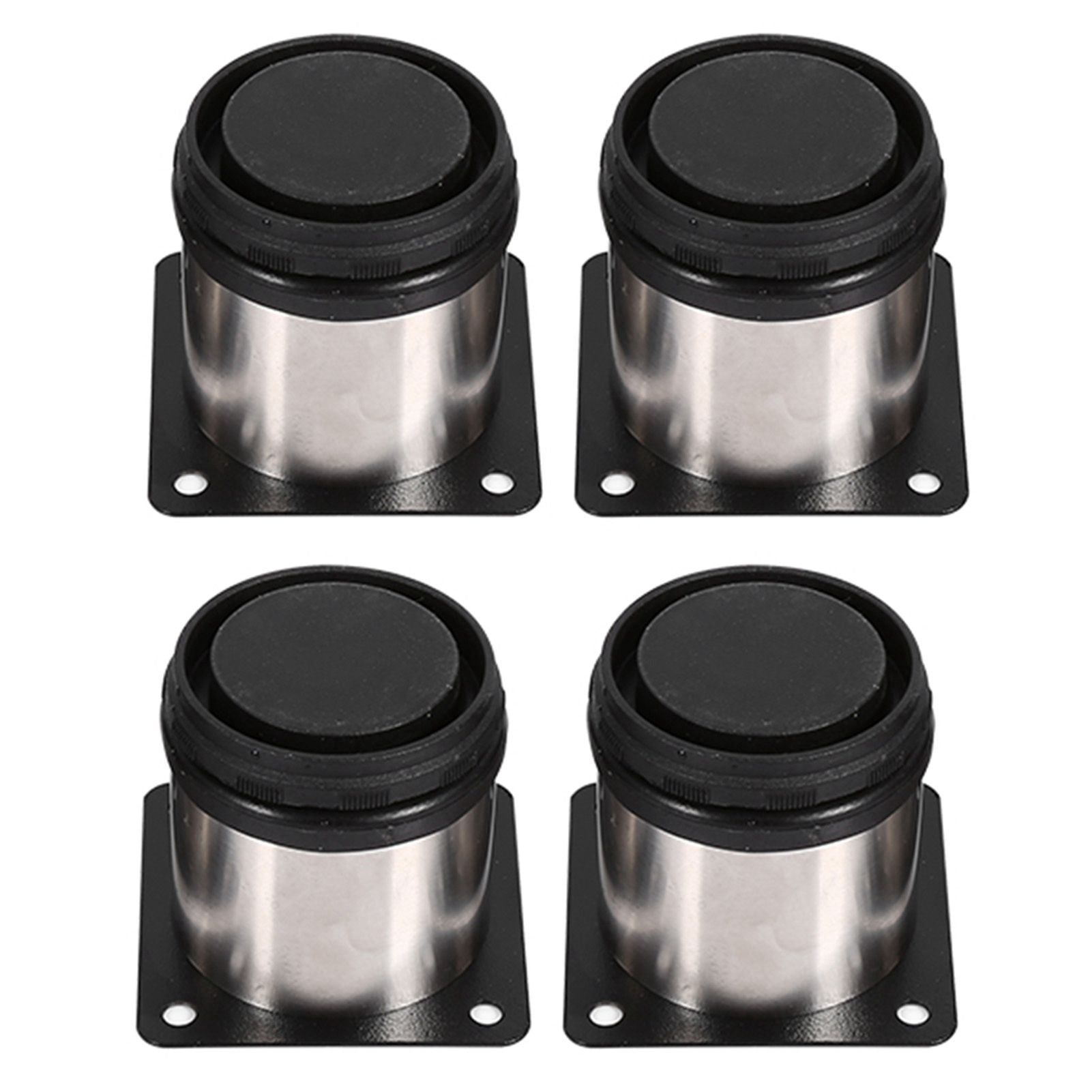 4Pcs Stainless Steel Height Adjustable Feet Cabinet Legs Round Stand Holder 60 X 60mm