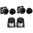 4Pcs Stainless Steel Height Adjustable Feet Cabinet Legs Round Stand Holder 60 X 60mm