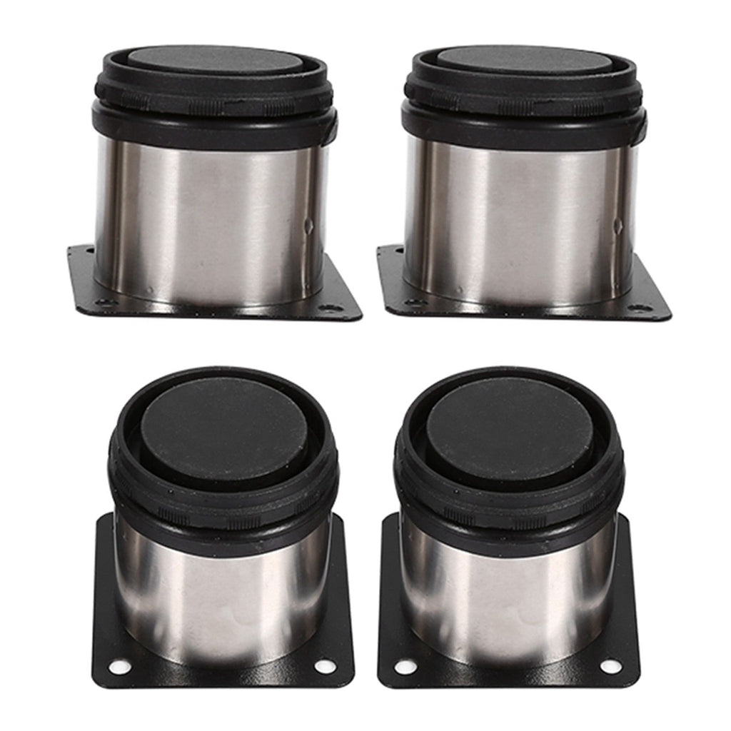 4Pcs Stainless Steel Height Adjustable Feet Cabinet Legs Round Stand Holder 60 X 60mm