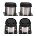 4Pcs Stainless Steel Height Adjustable Feet Cabinet Legs Round Stand Holder 60 X 60mm