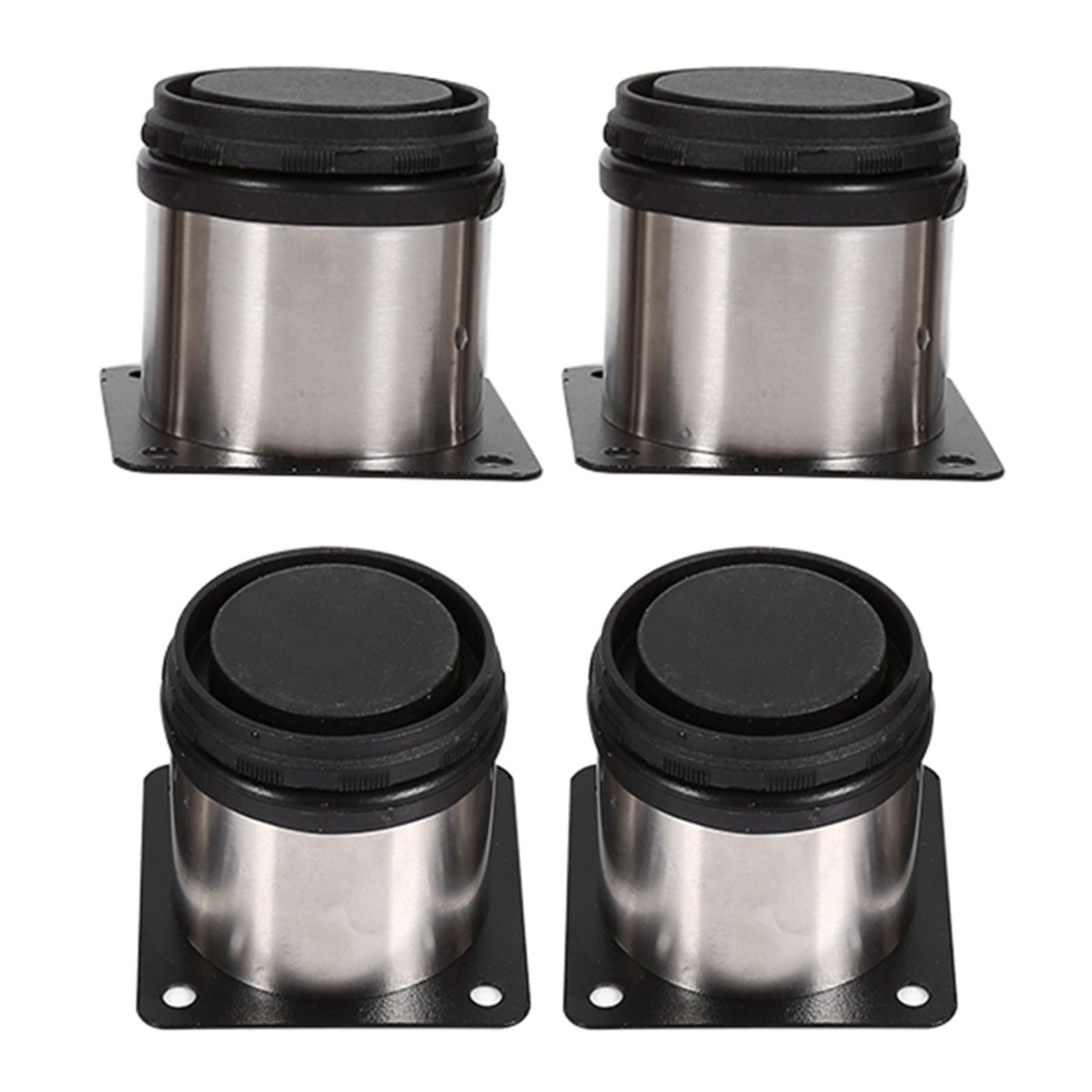 4Pcs Stainless Steel Height Adjustable Feet Cabinet Legs Round Stand Holder 60 X 60mm
